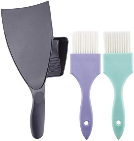 Pixnor ラッピング 3ピースヘアカラーボードヘアダイブラシセットティントボードヘア染色ボードカラーブラシバレイジキット用サロンホーム理髪店