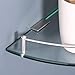 KES Bathroom Corner Glass Shelf Triangle Wall Shelf Corner Caddy Shelf Tempered Glass and SUS 304 Stainless Steel Wall Mount Brushed Finish, BGS2101A-2
