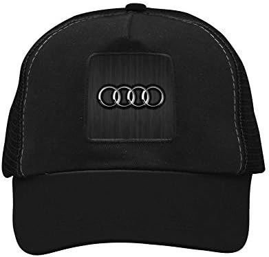 CAHAFun Unisex Adults Audi Logo Snap Back Trucker Hat Mesh Cap