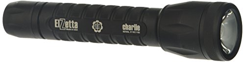 Elzetta C131 Charlie 3-Cell Flashlight with Standard Bezel Ring, High Output AVS Head, Rotary Tailcap