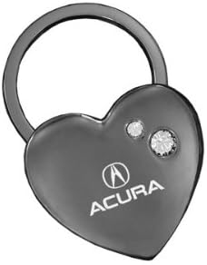 Amazon Com Acura Black Heart Key Chain Swarovski Crystals Keychain Automotive