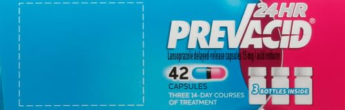 PREVACID 24HR LANSOPRAZOLE DELAYED-RELEASE CAPSULES, 15 MG/ACID REDUCER, PROTON PUMP INHIBITOR (PPI) FOR HEARTBURN RELIEF, 42 COUNT