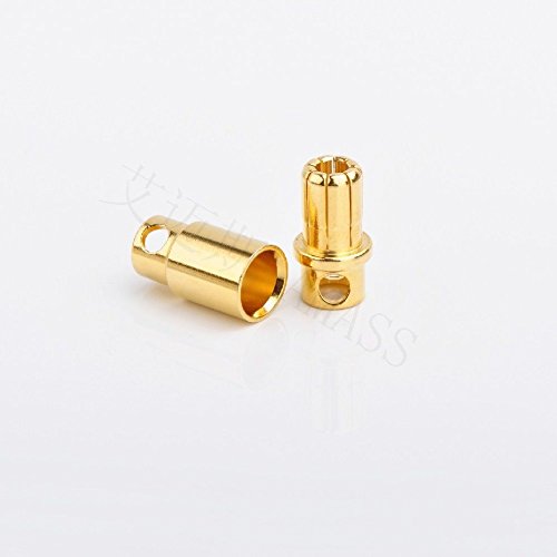 Lot( 5) 8.0mm Male Female Bullet Connector Plug Heavy Duty for RC Lipo- Amass Power Wire Connectors