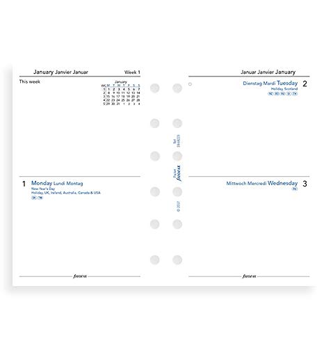 Filofax Pocket Calendar Insert 2 Day / 1 Page 2021 000021-68223 White