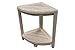 CoastalVogue Teak Corner 2-Tier Snazzy Corner Waterproof Teak Wood Shower Bench Stool Seat Chair For Inside Shower Storage Shelf Provides Safety, and Storage For Bathroom Accessories White