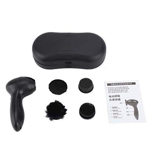 Wolfgo Shoes Cleaning Brushes-Portable Electric Shoe Polisher Machine Cleaning Brushes for Leather Bags Car Seat Maintenance