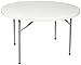 National Public Seating BT-R Series Steel Frame Round Blow Molded Plastic Top Folding Table, 700 lbs Capacity, 48