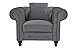 Divano Roma Furniture Classic Scroll Arm Accent Chair - Velvet