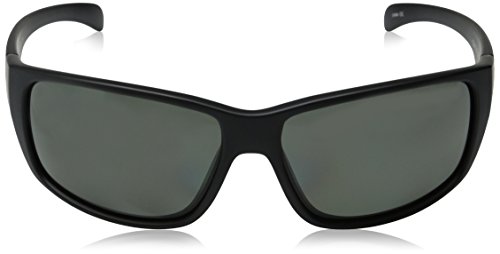 Suncloud Milestone Polarized Sunglass with Polycarbonate Lens, Matte Black Frame/Gray