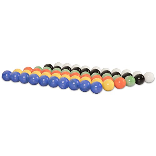 Marbles for Chinese Checkers, Set of 60, 6 Colors, 10 Marbles for Each Color, Includes Velvet Drawstring Pouch