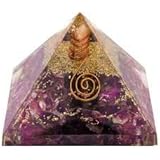 ARIHANT HANDICRAFTS Amethyst Orgonite Pyramid for Wealth and Prosperity (50 mm)
