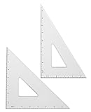Alvin, LX810G, Clear Acrylic Triangle 2-Piece Set, Angle 30/60 and 45/90