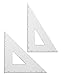 Alvin, LX810G, Clear Acrylic Triangle 2-Piece Set, Angle 30/60 and 45/90 primary