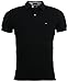 Tommy Hilfiger Mens Custom Fit Solid Color Polo Shirt - M - Black