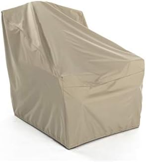 Amazon Com Covermates Outdoor Chair Cover Heavy Duty Polyester Elastic Hem Seating And Chair Covers Khaki Patio Chair Covers Garden Outdoor