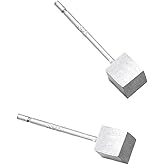925 Sterling Silver Imperfect Tiny Cube Studs Earrings