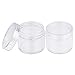 Beauticom 60 Grams/60 ML (2 Oz) Round Clear Leak Proof Plastic Container Jars with Clear Lids for Travel Storage Makeup Cosmetic Lotion Scrubs Creams Oils Salves Ointments (12 Jars)
