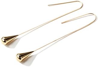 Long Earrings Dangle Earrings Titanium Steel Earrings Hypoallergenic Earrings Anchilly Water Drop Shape Fashion Jewelry for Women Girls ( Water Drop Earrings )