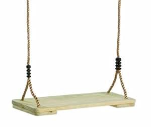 Garden Games - Asiento de Columpio de Madera (Incluye Cuerdas de Nailon