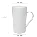 Momugs 20 OZ Plain Large Tall White Ceramic Milk Tea Coffee Mug with Handle for Dad Mom Friends