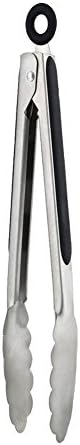 Kitchen Tongs Serving Tongs 9 " - Cooking, BBQ &amp; Salad Tongs - Heat Resistant, Durable, Locking Metal Tongs Stainless Steel