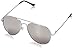 zeroUV FULL MIRROR Mirrored Metal Aviator Sunglasses (Silver)