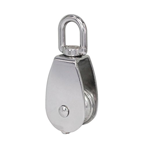 2Pcs - Ansoon 32MM Single Pulley Block 304 Stainless Steel Tackle Pulley Wear-Resistance Pulley Roller Smooth Wire Rope Cable Loading - Thumbnail 5