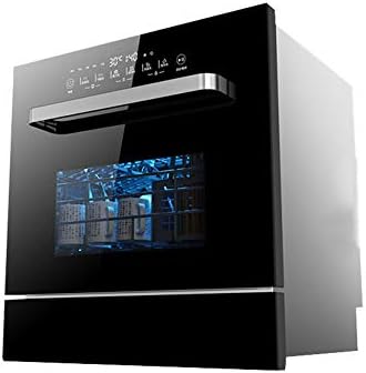 Smart dishwasher XGG Compact Countertop Dishwasher, Built-In Dishwasher, 6 Places, Benchtop High Temperature Sterilization Decontamination Dry Brush Cupboard -59.5 * 51 * 62.5cm-Black