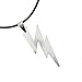Dastan Stainless Steel Necklace Zeus Flash Lightning Bolt Pendant on Leather Cord-The Flash