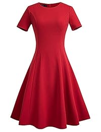 HOMEYEE A110 - Vestido de fiesta de manga corta para mujer