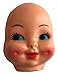 Blue-Eyed Girl with Dimple Cheeks Celluloid Plastic Doll Face Mask (Pack of 4)