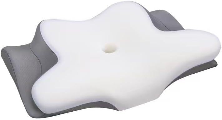 Photo 1 of PAYHUIN Cervical Neck Pillow, Memory Foam Pillows for Neck and Shoulder. Ergonomic Pillow with Breathable Ice Silk Cover