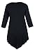 Curvylicious Women's Plus Size 3/4 Sleeve Round Neck Tunic Top