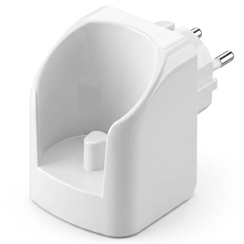 Cargador de Pared inalámbrico Blanco, Base de Carga EU para Cepillo eléctrico Compatible con Oral-B Braun, Vitality, Pro, Genius X, iO3, iO4, iO5, iO6, Cargador sin Cable