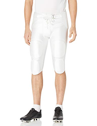 Intensity Mens Integrated Football Pant, White, Large