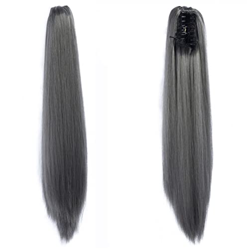 22 Inch Long Wavy Hair Ponytail Synthetic Wrap On