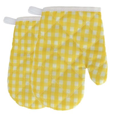 PengLAI Kids Oven Mitts,Heat Proof Gloves/Oven Gloves Heat Resistant Comfortable Kitchen Gloves for Children Kid Grilling Cooking Baking(2 Pcs) (Yellow)