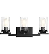 NSRCE Bathroom Light Fixtures Black Vanity Light, 3 Light Wall Sconces Lighting Bathroom Lights w...