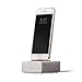 Native Union Dock+ Marble Edition - Genuine Marble Charging Dock with [Apple MFi Certified] 4ft Reinforced USB-A to Lightning Cable for iPhone (White)