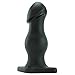Doc Johnson Titanmen - The Rumpy - 6.5 Inch Durable Anal Plug with 6.9 Inch Girth and Phallic Tip - Flared Safety Base - Matte Finish - Butt Plug - Black