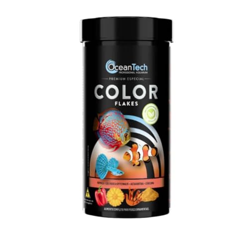 Ração para Peixe Color Flakes 50G Ocean Tech