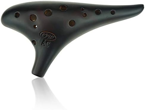 "Mountain Echo" 12 Hole Alto C Ocarina,Stawfired Burning, Unique Design and Well Tuned, Comfortable to Hold and Play (Stawfired)