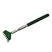 TOOGOO(R)Telescopic Stainless steel Compact Scratching Tool Extendable 20-68cm Back Scratcher Massager 5 Section (Green)