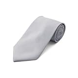 Solid Gray color Formal Tie Satin Neckties by Tieguys