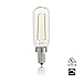 Light Blue™ 2-Watt (25W) LED T6 Tubular Filament, 120V, Candelabra (E12) Base Light Bulb, Dimmable, UL-Listed (6-PACK)