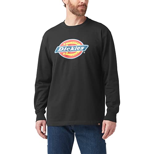 Dickies Long Sleeve Tri-Color Logo Graphic T-Shirt, Knit Black, XT
