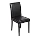 Urban Style Solid Wood Leatherette Padded Parson Dining Chairs Set Of 2 (4, Black)