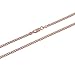 Kezef 3mm Miami 925 Sterling Silver Chain Necklace Men - Rose Gold Necklace 24 inch Curb Diamond Cut Cuban Link Chain Men Women - Made in Italy Chains - cadenas de plata 925 para hombre