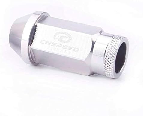 7075-T6 Aluminum Anti Theft Wheel Lug Nuts M12X1.5 Racing Car 20pcs Wheel Nuts +1 Security Key (Color Name : Silver)