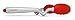 Dreamfarm Clongs | Non-Scratch, Stainless-Steel Tongs with Silicone Heads | Red, 12 Inches